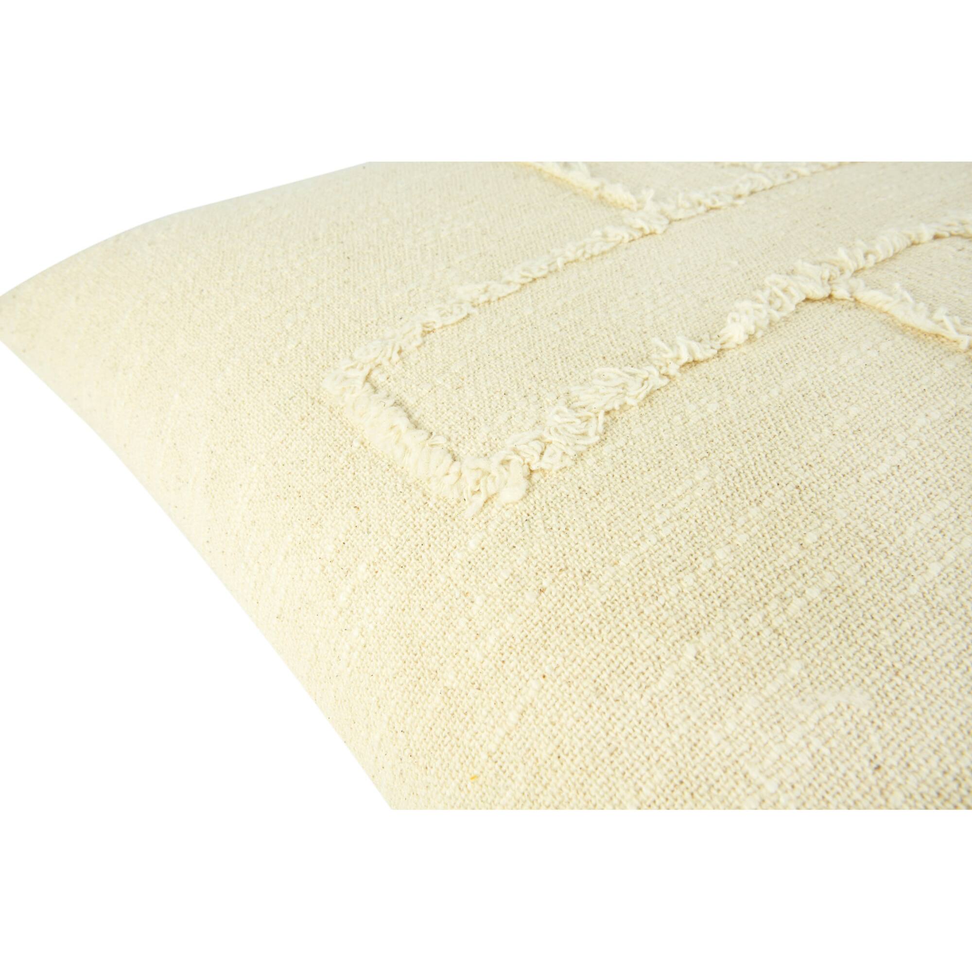 Fringed X Cotton Mudcloth Pillow